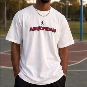 VINTAGE NEW NIKE AIR JORDAN WHITE LASER 4 BACK GRAPHIC T-SHIRT SIZE M